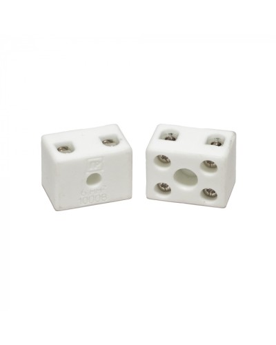 Клемма керамическая латунь 6 мм² 2 пары контактов с крепежным отверстием (5 шт/уп) Промрукав (PR08.7163) в Петропавловске-Камчатском Аксессуары для кабель-канала Pintop.ru