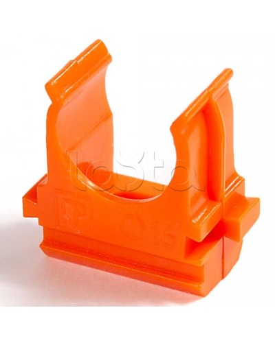Крепёж-клипса для труб АБС-пластик оранжевая д32 в малой упаковке (10шт/500шт уп/кор) Промрукав (PR13.0115) в Петропавловске-Камчатском Держатели, клипсы, скобы Pintop.ru