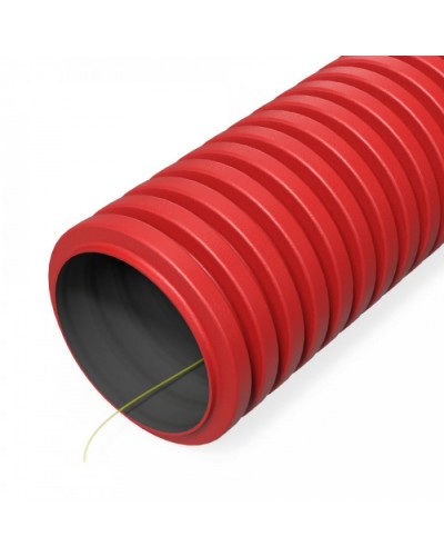 Труба гофрированная двустенная ПНД гибкая тип 1250 (SN63) с/з красная d50 мм (50 м/уп Промрукав (PR15.00993) в Петропавловске-Камчатском Труба гофрированная Pintop.ru