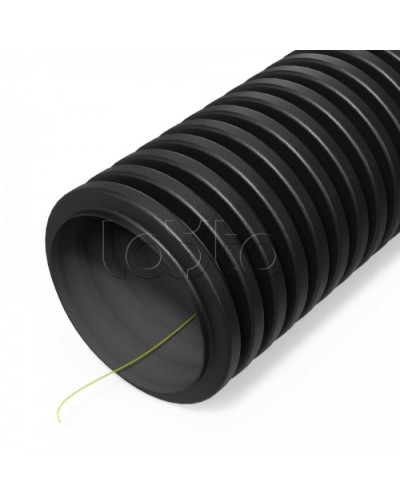 Труба гофрированная двустенная ПНД гибкая тип 450 (SN26) стойкая к ультрафиолету с/з черная d50 мм (50м/уп) Промрукав (PR15.0315) в Петропавловске-Камчатском Труба гофрированная Pintop.ru