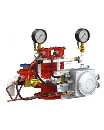 Узел управления дренчерный с пневмоприводом Спецавтоматика УУ-Д150/1,6 (П0,028)-ВФ.О4 в Петропавловске-Камчатском Устройства пуска водяного пожаротушения Pintop.ru