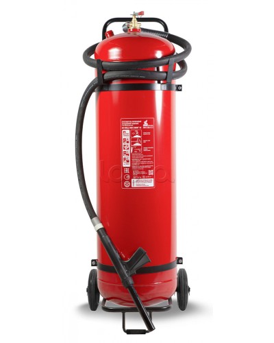 Огнетушитель ПОЖТЕХНИКА ОП-100(з) МИГ на тележке с перекрывным стволом (10А, 233В-2, С, Е) (баллон 125л., ОТВ-100кг) в Петропавловске-Камчатском Огнетушители Pintop.ru
