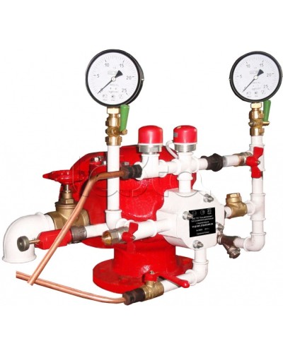 Узел управления дренчерный с пневмоприводом Спецавтоматика УУ-Д100/1,6(П0,028)-ВФ.О4 в Петропавловске-Камчатском Устройства пуска водяного пожаротушения Pintop.ru