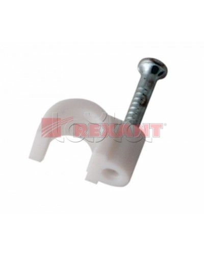 Крепеж кабеля круглый 5мм (10шт/уп) REXANT 07-4005 в Петропавловске-Камчатском Держатели, клипсы, скобы Pintop.ru