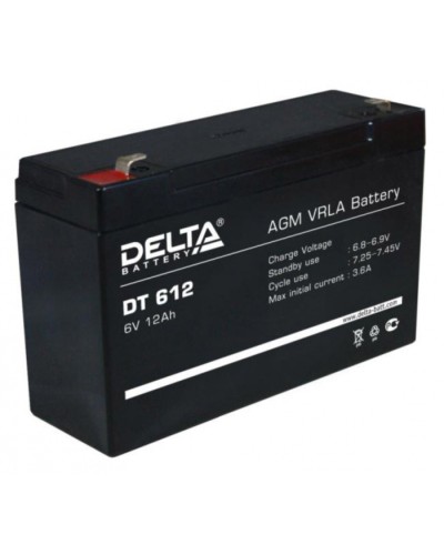 Аккумулятор свинцово-кислотный Delta DT 612 в Петропавловске-Камчатском Электротехническое оборудование Pintop.ru
