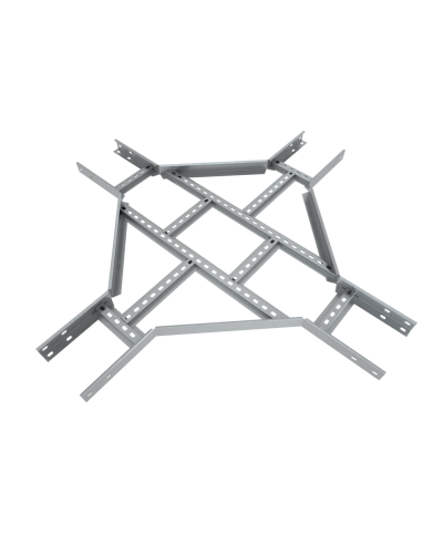 Х-разветвитель лестничный 80х400х1,5 мм Быстрый монтаж HD85 КМ-профиль (LXDS80-400-1.5 HD85) в Петропавловске-Камчатском Аксессуары для лотков Pintop.ru