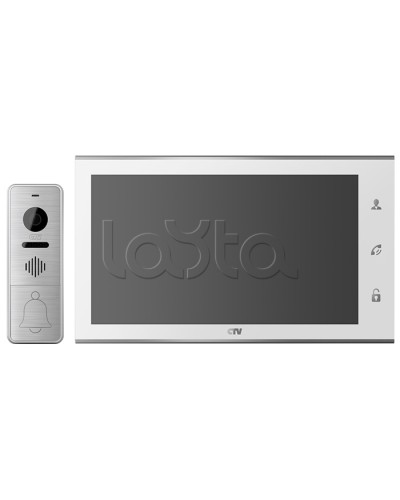 Комплектвидеодомофона CTV-DP4105AHD (белый) в Петропавловске-Камчатском Комплекты домофонов Pintop.ru