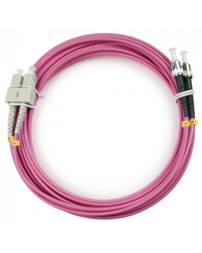 Шнур оптический duplex SC-ST 50/125 mm OM4 25м LSZH Cabeus FOP-50-OM4-SC-ST-25m в Петропавловске-Камчатском Патч-корды оптические Pintop.ru