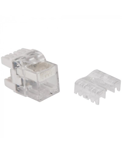 Модуль Keystone, RJ45, кат.5E, UTP, 180 градусов, с индикатором, белый LANMASTER LAN-OKi45U5E/180 в Петропавловске-Камчатском Коннекторы Pintop.ru