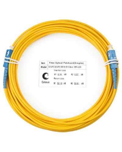 Патч-корд волоконно-оптический (шнур) SM 9/125 simplex SC-SC LSZH (10м) Cabeus FOP(s)-9-SC-SC-10m в Петропавловске-Камчатском Патч-корды оптические Pintop.ru
