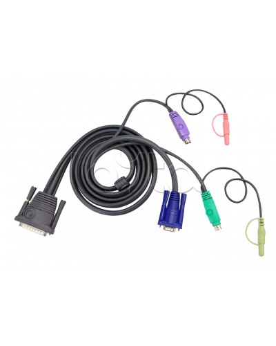 КВМ-кабель с интерфейсами передачи звука, PS/2, VGA (10м) ATEN 2L-1710P в Петропавловске-Камчатском Видеоусилители, Модуляторы, Делители Pintop.ru