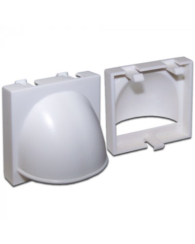 Кабельный ввод открытый, 45х45, белый LANMASTER (LAN-SIP-23CO-WH) в Петропавловске-Камчатском Аксессуары для кабель-канала Pintop.ru