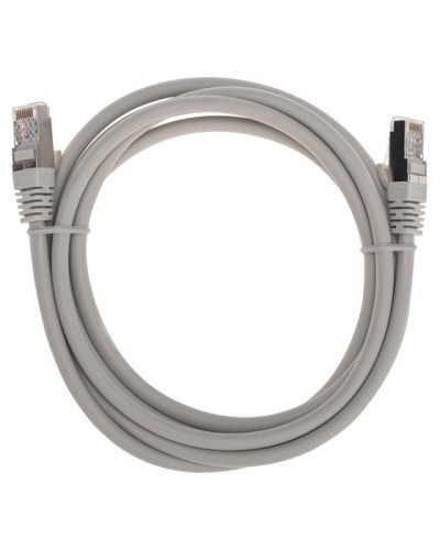 Патч-корд S/FTP, CAT 6A (10G), RJ45-RJ45, 28AWG, LSZH, серый, 2м REXANT 02-0390-2 в Петропавловске-Камчатском Патчкорды (медные) Pintop.ru
