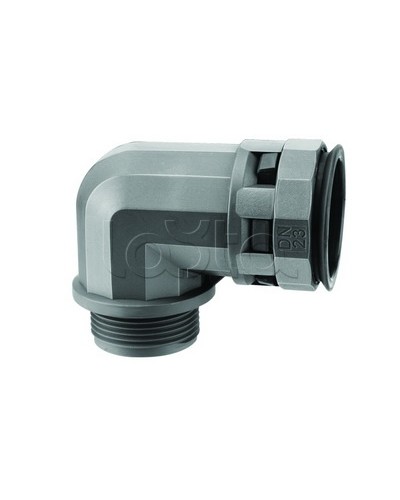 Муфта 90 грд. труба-коробка DN 23 мм, М25х1,5, полиамид, цвет черный DKC PAN23M25N в Петропавловске-Камчатском Повороты, муфты, тройники Pintop.ru