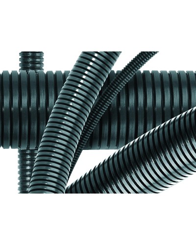 Труба гофрированная DN36мм, ПВ-0, D вн 36,3 мм, D нар 42,5 мм, полиамид 6, без протяжки DKC PA603643F0 в Петропавловске-Камчатском Труба гофрированная Pintop.ru