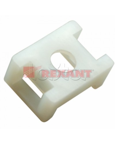 Площадка для крепления стяжки 22.2x16мм БЕЛАЯ 100 шт (10шт/уп) REXANT 07-2102 в Петропавловске-Камчатском Стяжки-хомуты Pintop.ru