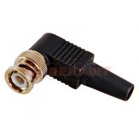 Разъем штекер BNC под винт с колпачком угловой (02-002) (50шт/уп) REXANT 05-3072