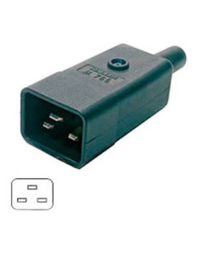 Разъем IEC 60320 C20 220В 16A на кабель Hyperline CON-IEC320C20 в Петропавловске-Камчатском Коммутационные изделия Pintop.ru