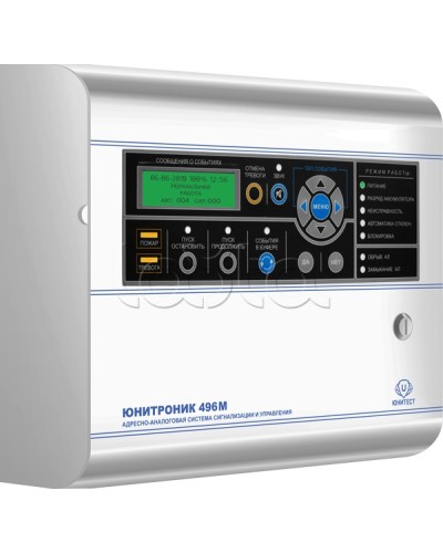 Прибор адресно-аналоговый приемно-контрольный охранно-пожарный Юнитест Юнитроник 496М (ППКОПУ 03041-4-1) в Петропавловске-Камчатском Адресная система пожарной сигнализации Юнитест Pintop.ru