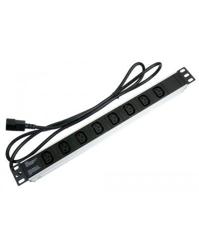 Блок на 8 розеток IEC 320 горизонтальный для 19 шкафов Cabeus (PDU-8I-2IEC) в Петропавловске-Камчатском Блоки розеток Pintop.ru