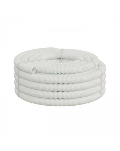 Труба ПП HF-FR гофрир. тяжелая, с зондом, без галогена, ПЛЛ50мм Экопласт (61150HFR-W) - Труба ПП HF-FR гофрир. тяжелая, с зондом, без галогена, ПЛЛдиам.50мм ПВ-0 (15м) цвет белый 1 палл.=630м Экопласт в Петропавловске-Камчатском Труба гофрированная Pintop.ru