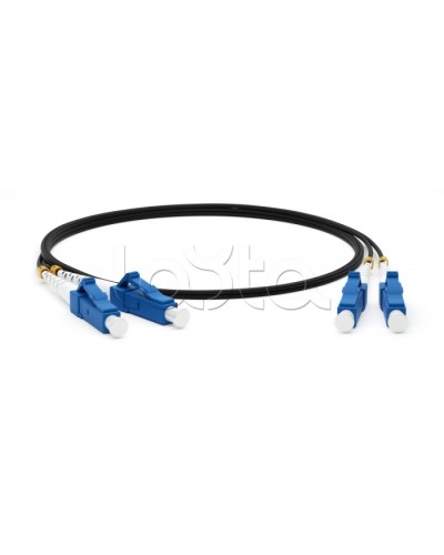 Патч-корд волоконно-оптический Hyperline FC-D2-9-LC/UR-LC/UR-H-3M-LSZH-BK в Петропавловске-Камчатском Патч-корды оптические Pintop.ru