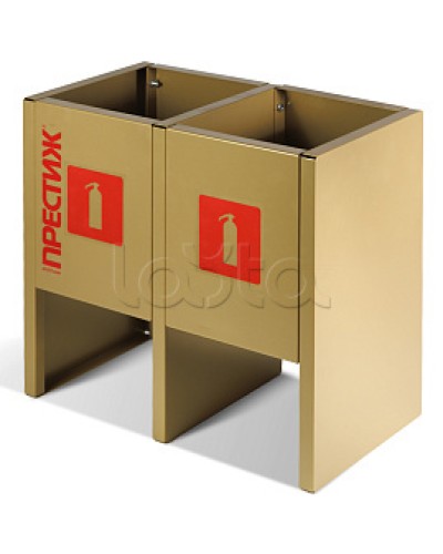 Подставка напольная ПРЕСТИЖ золото под 2 огнетушителя ПОЖТЕХНИКА в Петропавловске-Камчатском Аксессуары для огнетушителей Pintop.ru