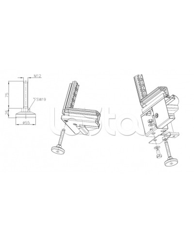 Комплект ножек опорных Elbox EMS-M12 в Петропавловске-Камчатском Аксессуары для стоек и шкафов Pintop.ru