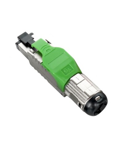 Разъем полевой оконцовки RJ-45 8P8C Hyperline PLUE-8P8C-S-C6A-SH-GN в Петропавловске-Камчатском Коннекторы и разъемы Pintop.ru