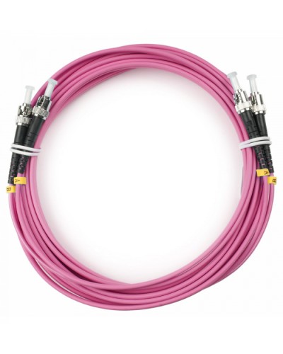Шнур оптический duplex ST-ST 50/125 mm OM4 5м LSZH Cabeus FOP-50-OM4-ST-ST-5m в Петропавловске-Камчатском Патч-корды оптические Pintop.ru