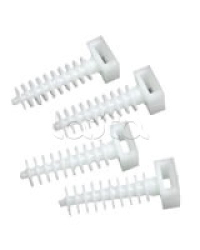 Держатель хомутов для установки в отверстиях D8 мм 37х13 мм Экопласт 47214 в Петропавловске-Камчатском Крепеж: Дюбели, шурупы, саморезы Pintop.ru