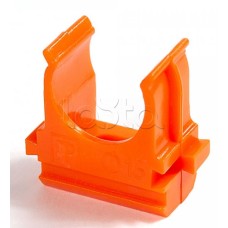 Крепёж-клипса для труб АБС-пластик оранжевая д20 в малой упаковке (10шт/1000шт уп/кор) Промрукав (PR13.0067)