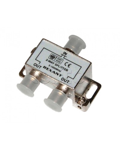 Делитель телевизионный ТВх2 под F разъём 5-1000 МГц (10шт/уп) REXANT 05-6001 в Петропавловске-Камчатском Системы видеонаблюдения Pintop.ru